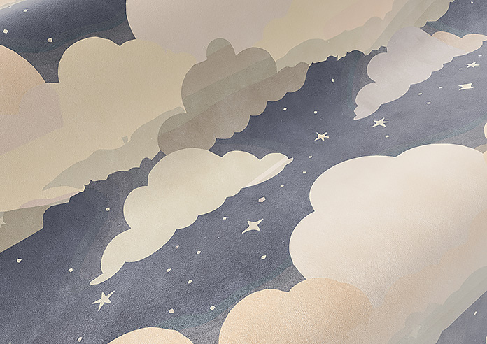 Cloudy Cosmos, Twinkle Grey - Made to Measure Curtains - Image 4